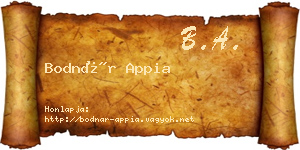 Bodnár Appia névjegykártya