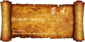 Bodnár Appia névjegykártya